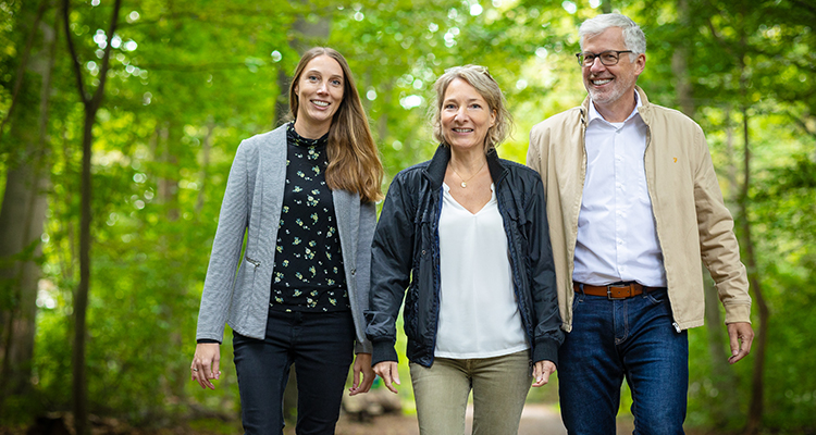 Das Nachhaltigkeits-Koordinationsteam der Sparda-Bank Hannover: Ariane Rehbein, Thomas Vogler und Cornelia Wurm