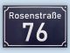 Hausnummernschild Rosenstraße 76